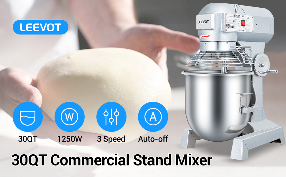 Leevot Main Street Equipment B30 Planetary Floor Mixer - Precision