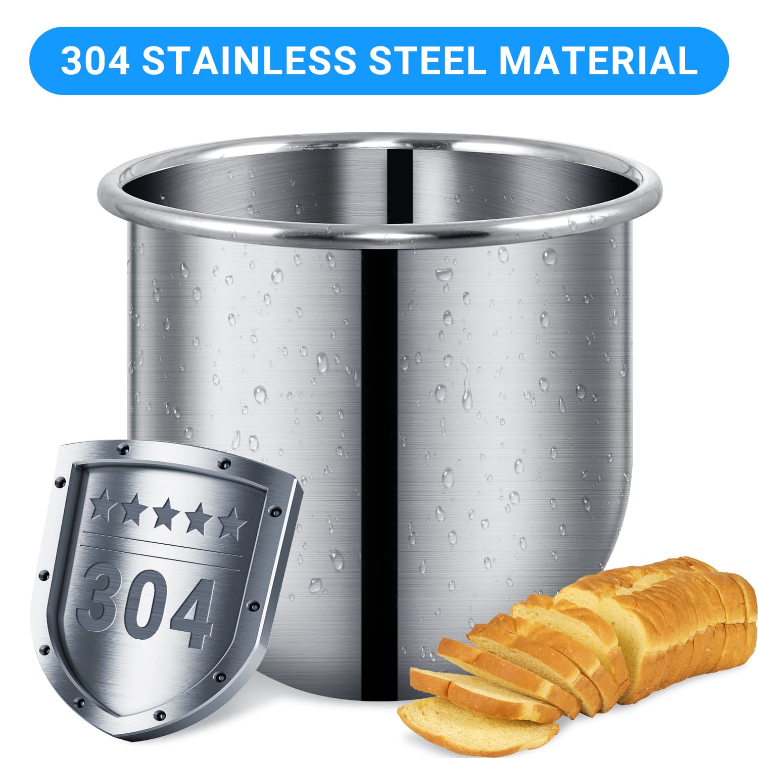 Leevot B10 Commercial Stand Mixer - Versatile Operation with Guard & Standard Accessories