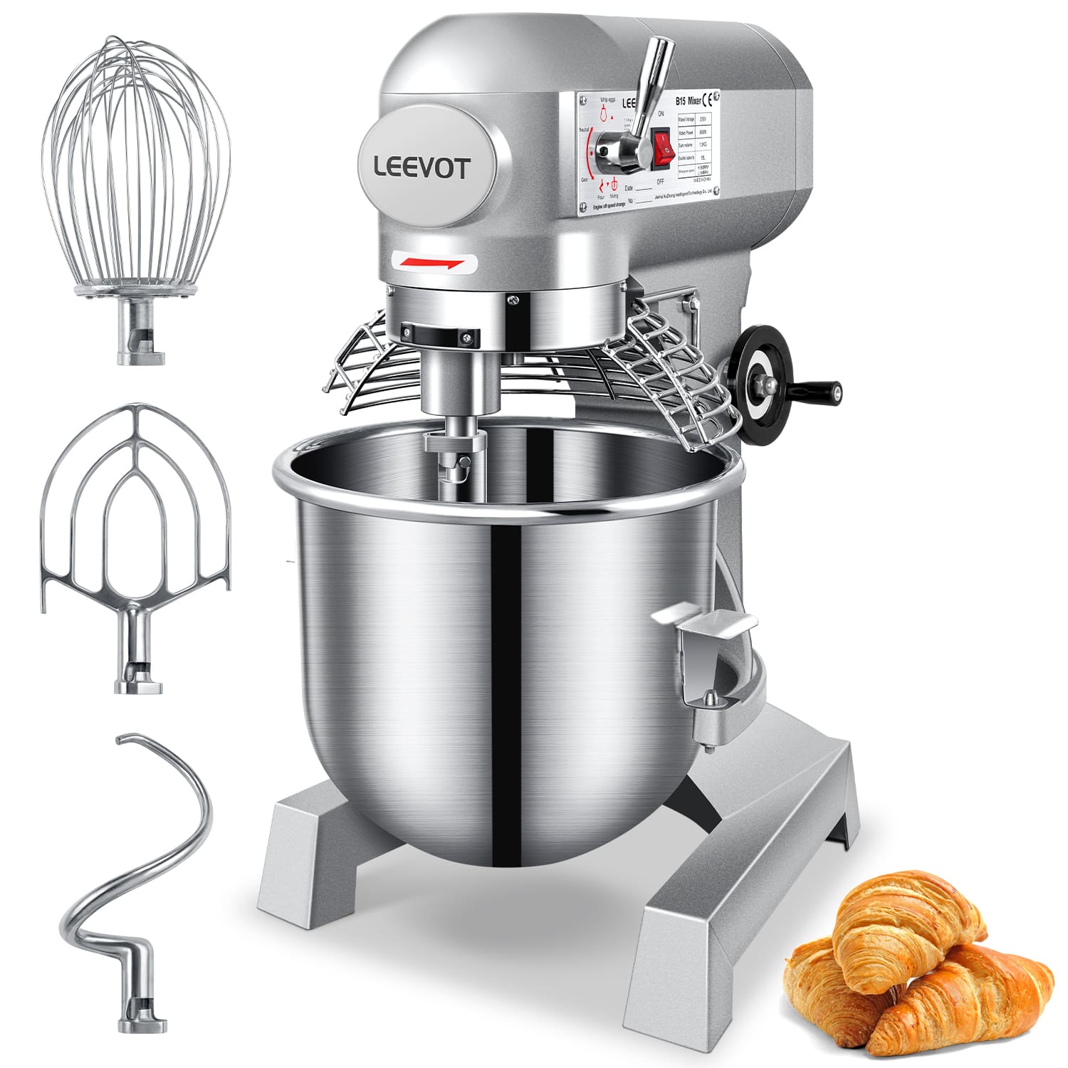 Leevot B15 durable Stand Mixer - Reliable Performance for Bakery and Pizzeria Needs
