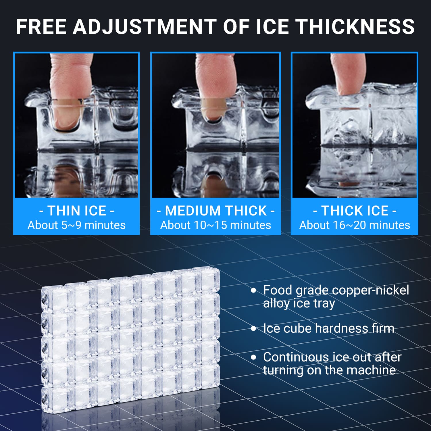 Leevot CIM-550F Undercounter Ice Maker - Commercial Grade, Air Cooled, Perfect for Bars, Offices, and Coffee Shops