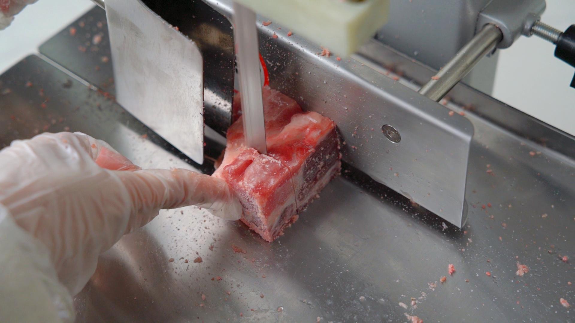Leevot Electric Bone and Meat Saw Machine - 1500W Commercial Bandsaw Cutter for Frozen Meat, Chicken, Fish, Beef, and More