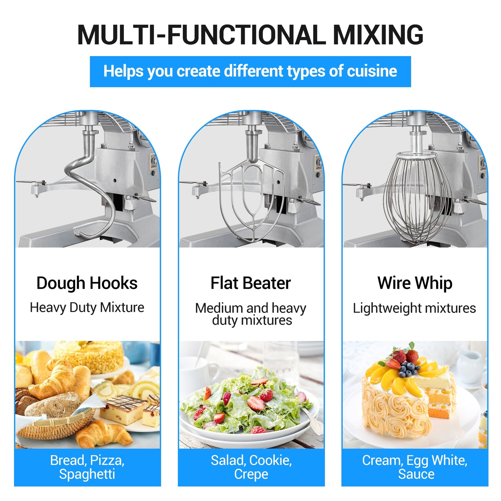 30 Qt 1250W Commercial Food Mixer, Commercial Mixer Togo