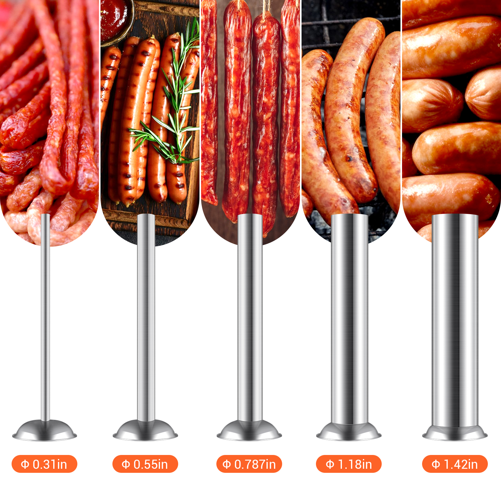 1 pc filling tube of LEEVOT Manual Sausage Machine- Diameter 0.55in