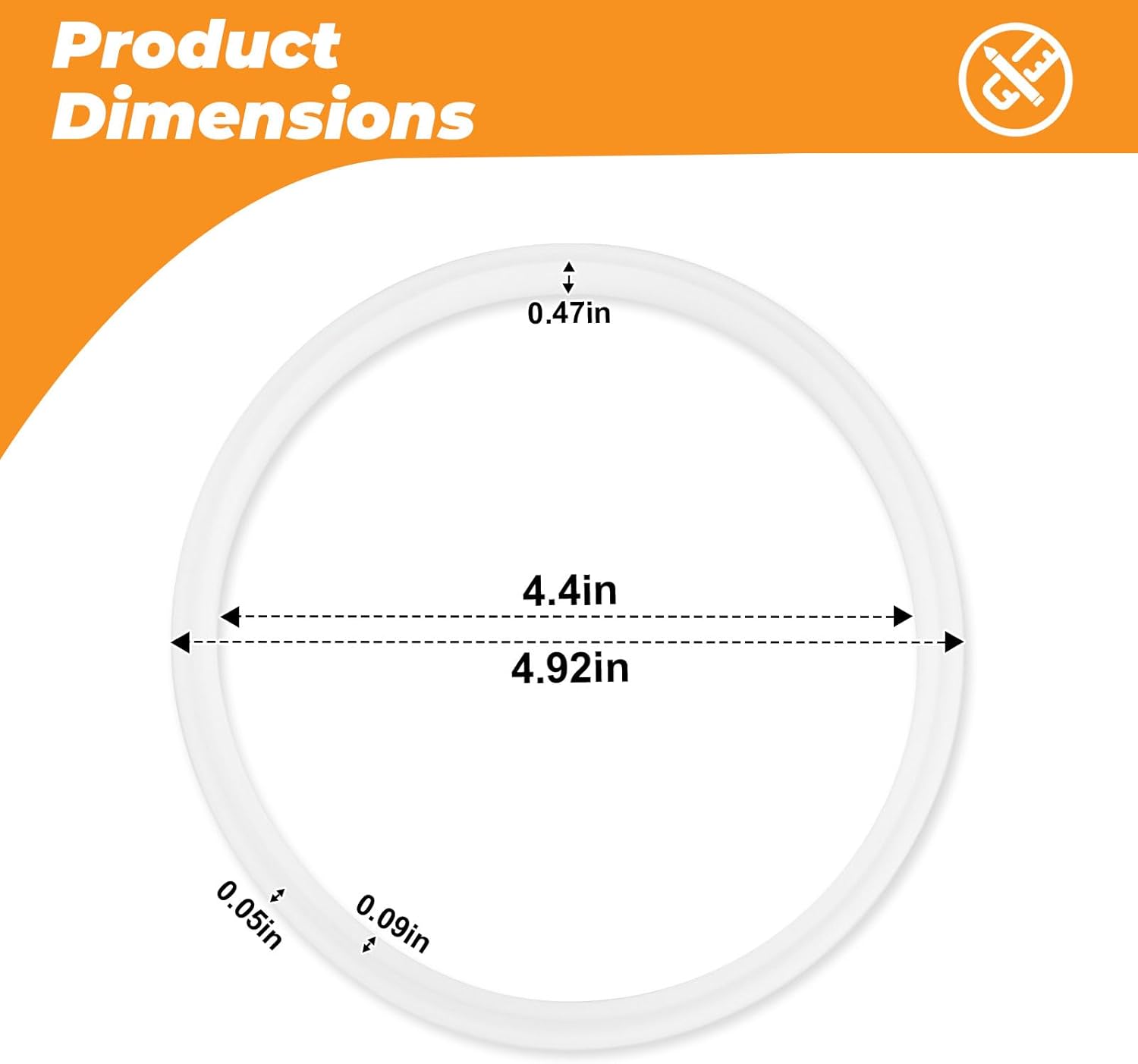 Sausage Stuffer Plunger Gasket O-Ring for 3–7L Machines